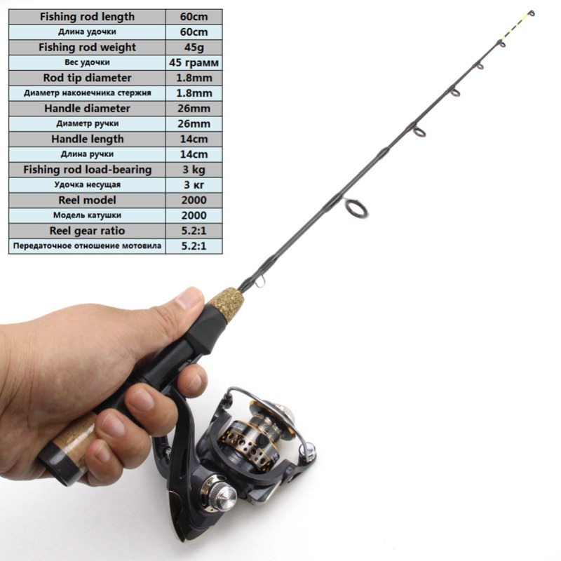 60cm 2 Tips Rod Reel Combos Wi - đánh giá và giá Ice Fishing Reel