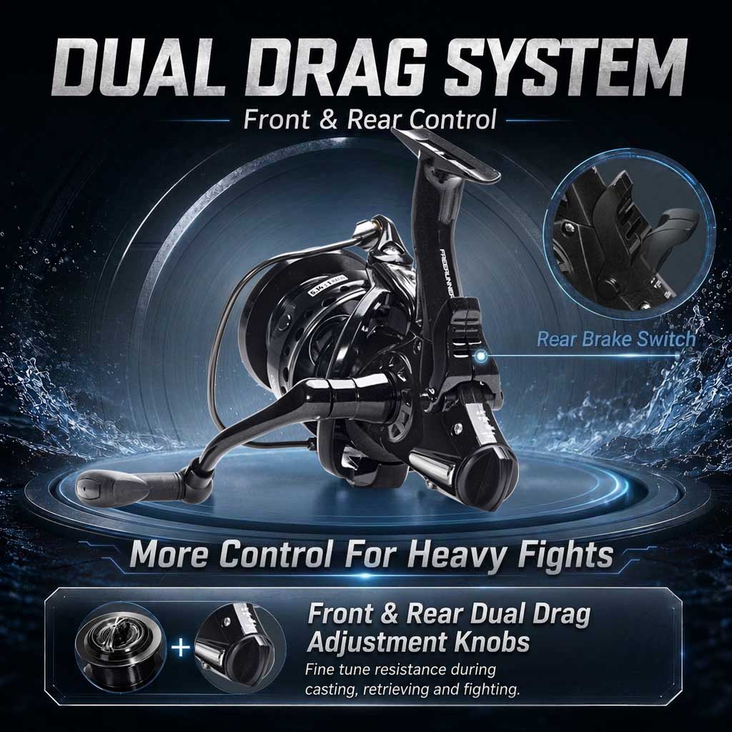SAMOLLA Dual Brake Spinning Re - đánh giá và giá Reel Drag Knob